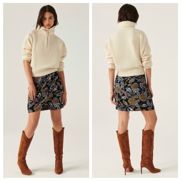 NWT ba&sh floral patterned Venice wrap skirt - Picture 1 of 8
